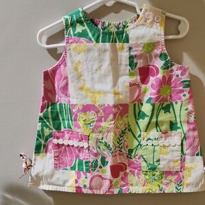 Vintage Lilly Pulitzer Shift Dress, Lion, Derby Patchwork